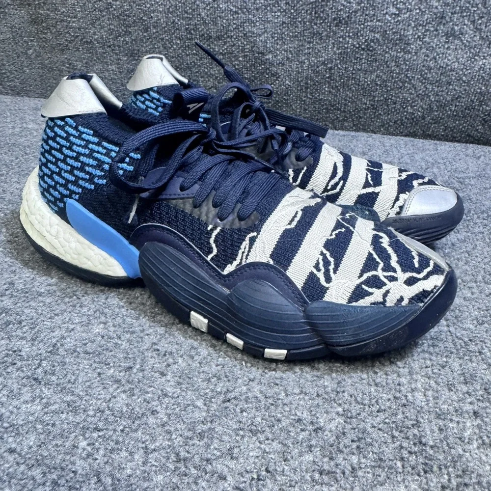 Adidas Basketball Shoes Mens 10 Trae Young 2.0 Navy Blue ID2210 EUC